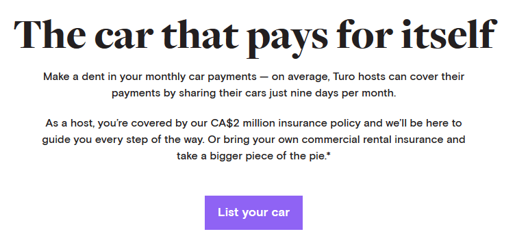 rent your car for cash