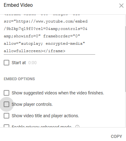 youtube embed iframe video